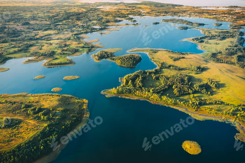 Preview: Aerial View Of Nedrava Lake And Green