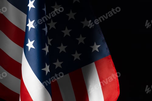 Preview: Beautifully waving star and striped American flag