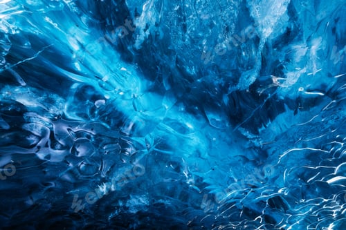 Preview: The Ice Cave in Iceland. Crystal Ice Cave. Vatnajokull National Park.