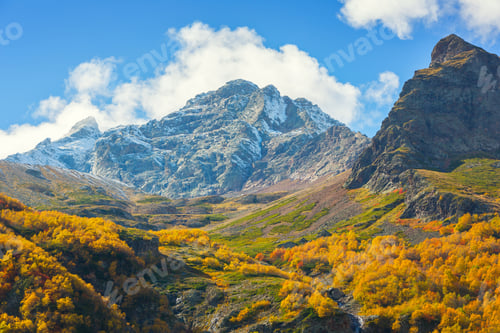 Preview: Major Mountain Range of the Caucasus Mountains. North Ossetia-Alania, Russia