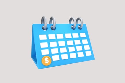 Preview: Daily Budget Calendar 3D Illustration