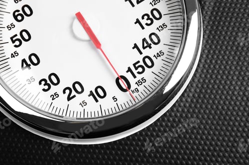 Preview: Modern scales, closeup view. Diet and weight loss