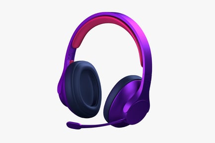 Preview: Stylized Gaming Headset with Mic 3D Model