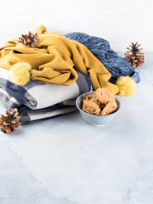 Preview: Home relax with plaid and cookies