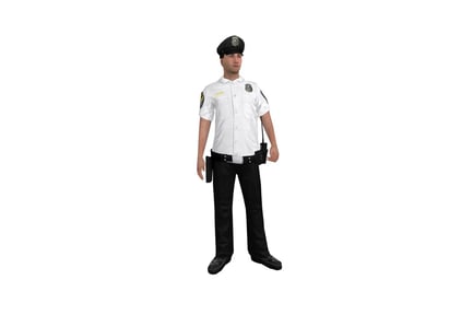 Preview: Police officer in white uniform (full figure)