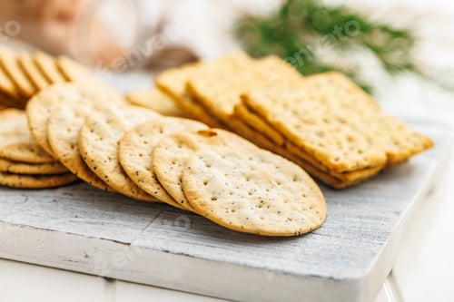 Preview: A Pile of Crackers on a Table