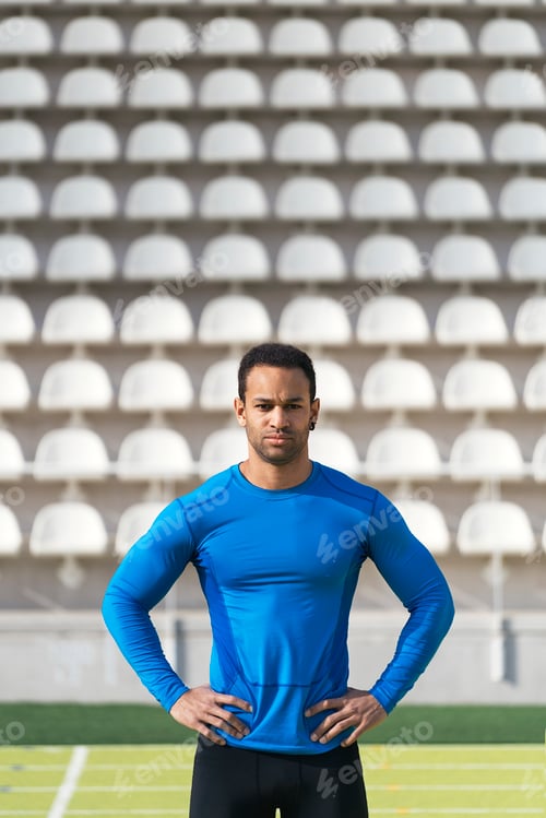 Preview: Portrait of Athlete on Running Track