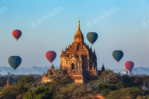 Preview: The Temples of bagan at sunrise, Bagan, Myanmar