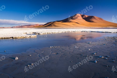 Preview: Chalviri Salt Flats (Salar de Chalviri), Altiplano of Bolivia in Eduardo Avaroa National Reserve of
