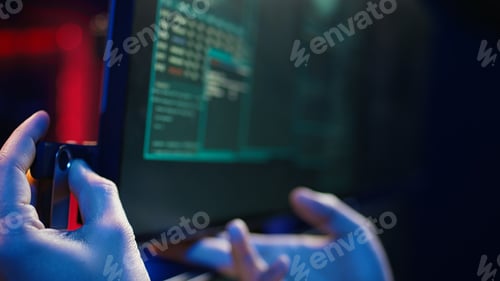 Preview: Hacker uploading USB flash drive with stolen data in PC