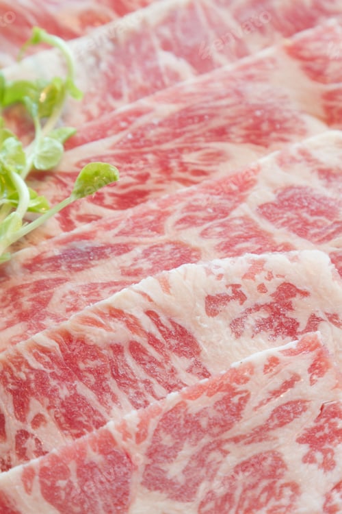 Preview: Raw beef slice for barbecue japanese style