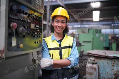 Preview: Factory Engineer Operating machines in industry factory.