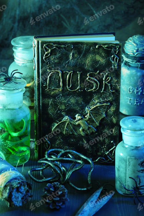 Preview: witch apothecary jars magic potions halloween decoration