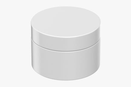 Preview: Minimalist White Cream Container