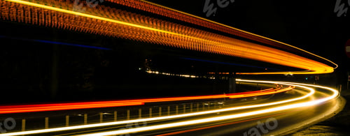 Preview: lights of cars with night. long exposure