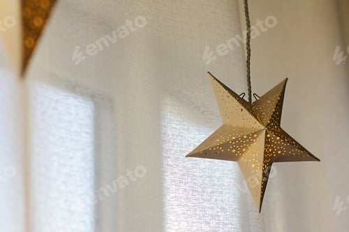 Preview: decorations for the holiday. white paper stars.background for Christmas and new year holidays.