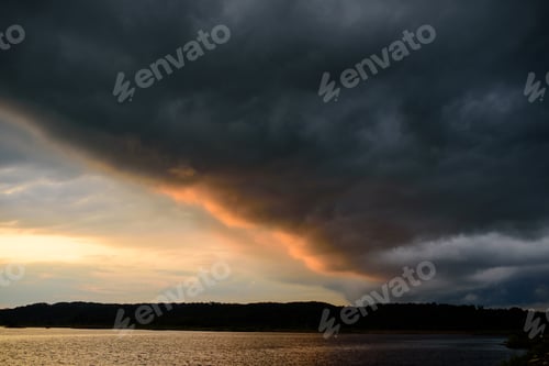 Preview: Sunset before a summer storm.