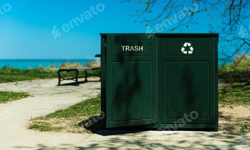 Preview: Trash Bins On A Beach