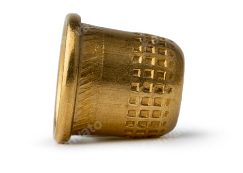 Preview: Metal sewing thimble isolated on white