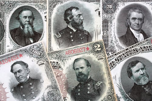 Preview: US Treasury Notes - USA currency issued in 1890