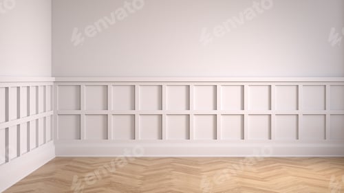 Preview: Empty classic interior room white wall