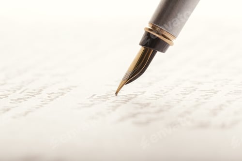 Preview: Fountain Pen on Written Page