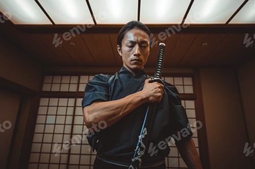 Preview: Samurai training in a traditional dojo, in Tokyo