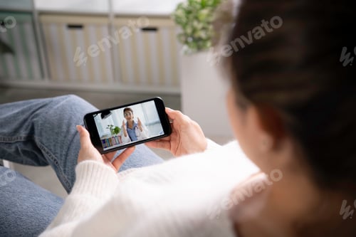 Preview: Female patient talk consult with physician online on webcam