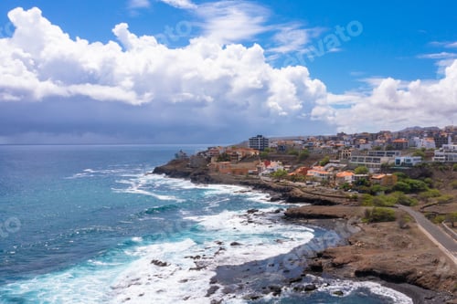 Preview: Aerial view of Cidadela in Praia - Santiago - Capital of Cape Verde Islands - Cabo Verde