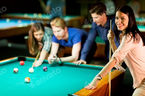 Preview: Young people playing pool