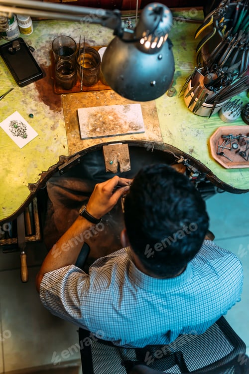 Preview: Craftsman working on workbench
