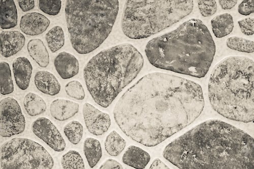 Preview: Mosaic Stone Texture Of Beige Color For Abstract Backgrounds With A Blank Space For The Text