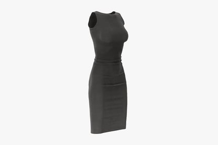 Preview: Sleeveless Fitted Black Dress