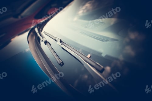 Preview: Car Wipers Closeup Photo
