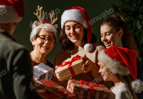 Preview: family celebrating Christmas