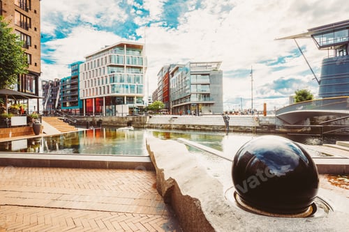 Preview: Oslo, Norway. Modern District Of Scandinavian Architecture. Aker