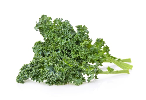 Preview: kale leaves isolated on white background