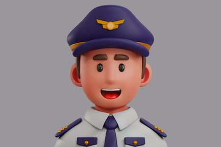 Preview: Cartoon pilot illustration