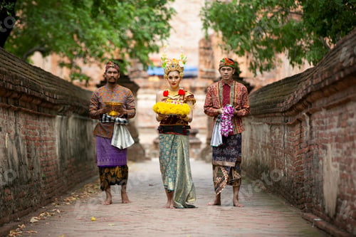 Preview: Asia woman wearing traditional dress, The costume of the Indonesia national dress.