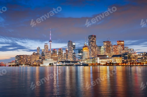 Preview: Toronto, Ontario, Canada Downtown City Skyline on lake Ontario