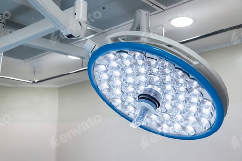 Preview: The operating room lamps in the hospital