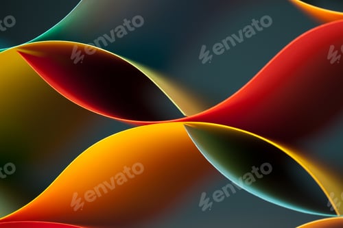 Preview: detail of curved, colored sheets of paper