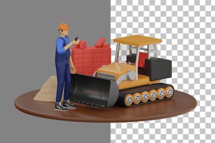 Preview: Construction Worker 3D Illustration