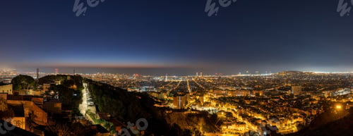 Preview: Panorama of Barcelona at night
