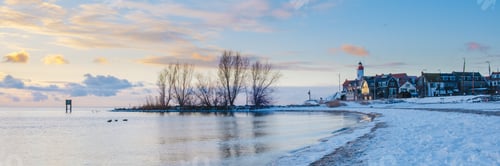 Preview: Lighthhouse of Urk Netherlands during sunset in the Netherlands