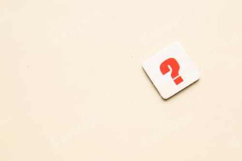 Preview: question mark on a pink background with copy space