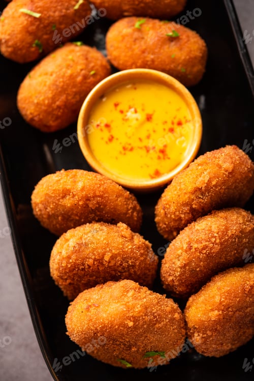 Preview: Macher Chop - Bengali style fish cutlet or pakora, a popular festival snack from west Bengal