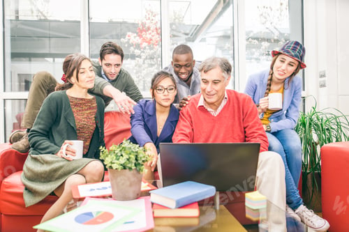 Preview: Creative team working in the office
