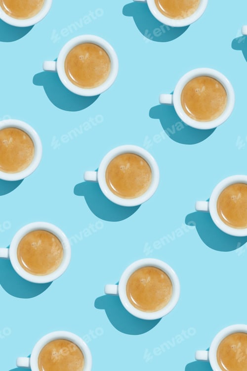 Preview: Espresso cup on blue background