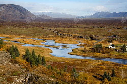 Preview: View from Almannagja across Thingvellir - Iceland